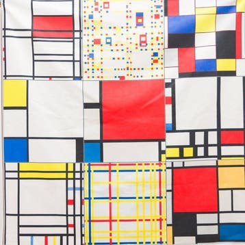 AA184 - Artistiek Textiel – Een eerbetoon aan Mondriaan - 9, Antiek en Kunst
