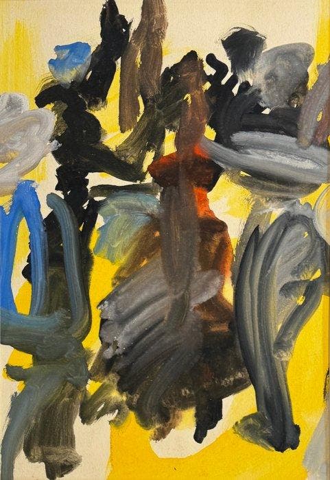 Marcus de Vestele (1941-2024) - Composition Cobra, Antiquités & Art, Art | Peinture | Moderne