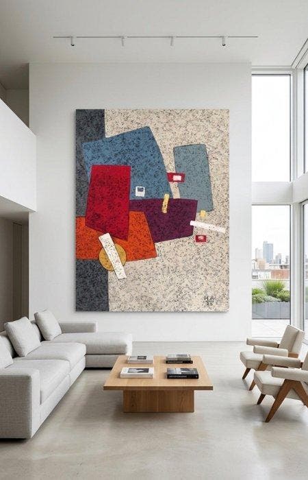 Hoang Anh (1984) - Times Square 120 100 cm, Antiek en Kunst, Kunst | Schilderijen | Modern