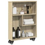 vidaXL Smalle Opbergtrolley Sonoma Eiken 48x13x68 cm Bewerkt, Verzenden, Nieuw