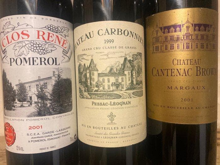 2001 Château Cantenac Brown, 2001 Clos René, 1999 Cht, Collections, Vins