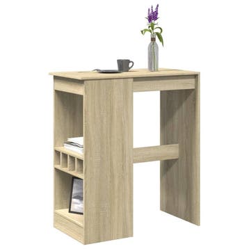 vidaXL Bartafel met rekken 90x47,5x103,5 cm bewerkt hout, Verzenden, Nieuw