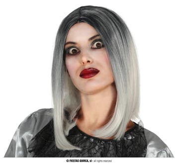 Halloween Pruik Grijs Blond, Verzenden, Nieuw