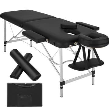tectake Massagetafel-set 2 zones met vulling, rolkussens en, Verzenden