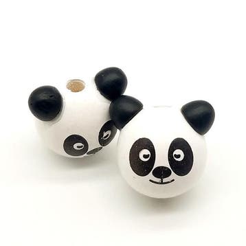 20 Houten Panda Kralen, Verzamelen, Verzenden, Nieuw