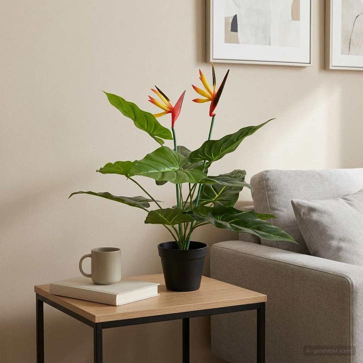 vidaXL Kunst Strelitzia Plant Groen 65 x 13 x 55 cm Stof, PE, Maison & Meubles, Plantes d'intérieur, Envoi
