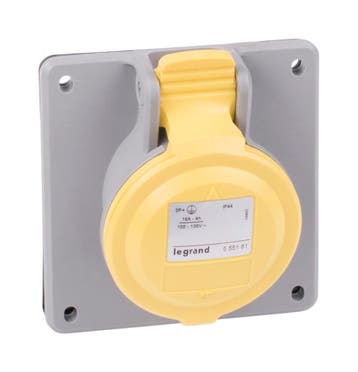 Legrand inbouwstopcontact 110V 16A 3 fase IP44 P17 - 555181, Verzenden