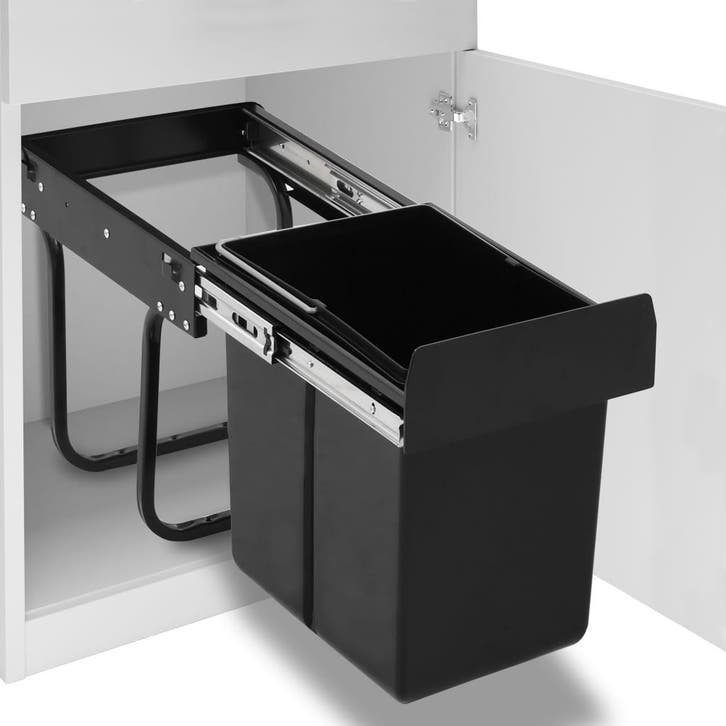 vidaXL Inbouwprullenbak uittrekbaar soft-close 20 L, Maison & Meubles, Accessoires pour la Maison | Poubelles, Envoi