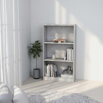 vidaXL Boekenkast met 3 schappen 60x24x109 cm bewerkt hout, Verzenden, Nieuw