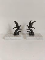 Boekensteunen (2) - Marmer, Zinklegering - Serre livres Art