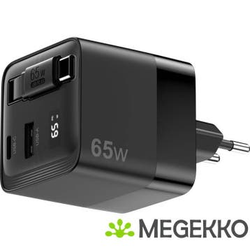 Sitecom 65W Power Delivery Wall Charger met uittrekbare, Verzenden