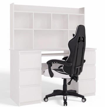 Bureau met bureaustoel wit met lades wit (Kantoor), Huis en Inrichting, Verzenden, Nieuw