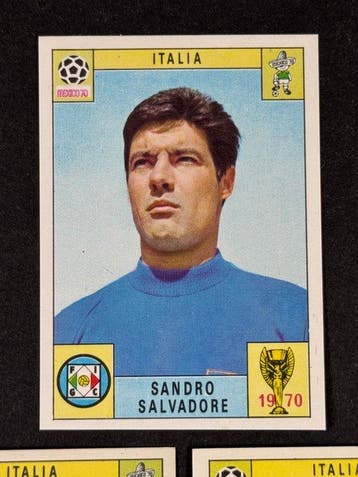 1970 Panini Mexico 70 World Cup, - Italy: Salvadore,, Nieuw