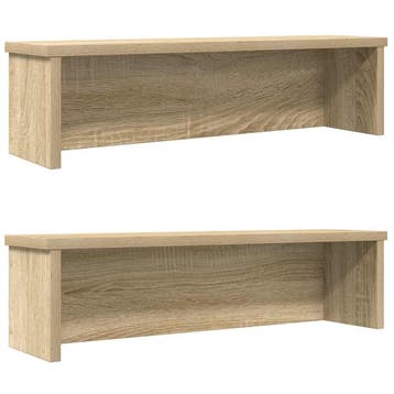 vidaXL Keukenrekken stapelbaar 2 st 50x15x16 cm sonoma, Verzenden