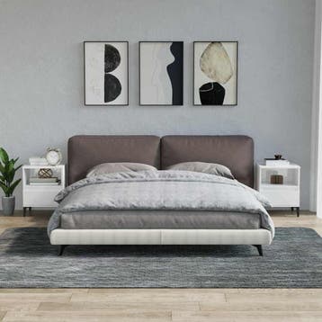 vidaXL Nachtkastjes 2 st 40x35x50 cm hoogglans wit, Verzenden