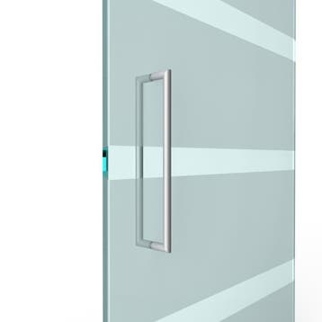 U-greep rond voor glazen deur ø 19mm - L: 519x500mm - RVS, Doe-het-zelf en Bouw, Deuren en Vliegenramen, Verzenden, Nieuw