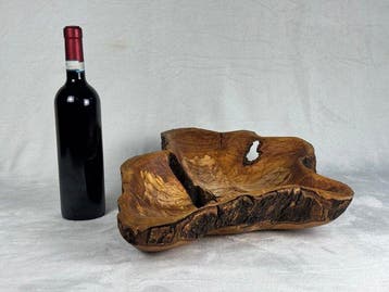 Decoratief dienblad - Kom SCULTOREA van massief olijfhout –