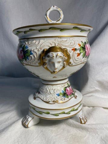 Porcelaine de Paris - Soeppan - Handgeschilderd met gouden, Antiek en Kunst
