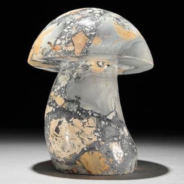 PAS DE PRIX DE RÉSERVE - Sculpture de champignon en jaspe