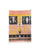 Tapis berbère en laine rose - Tapis berbère tissé à la main