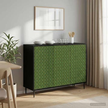 vidaXL Dressoir GELEEN Zwart eiken 102 x 33 x 76 cm Bewerkt, Verzenden