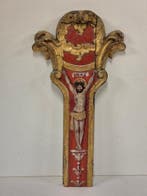 Kerkelijk fries - Christus aan het kruis - 45 cm - Hout -