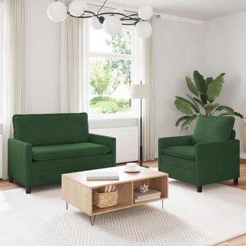 vidaXL bank / zetelstel 2 st Jungle Groen Stof, Verzenden