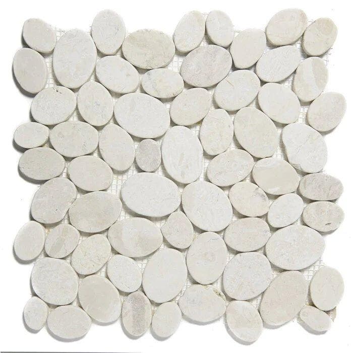 Wand & Vloer Mozaïek Tegels Factory Kiezelsteen Wit - Mat.., Doe-het-zelf en Bouw, Tegels, 20 tot 40 cm, 20 tot 40 cm, 10 m² of meer