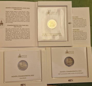 Vaticaan. 2 Euro 2025 (3 monete) (Zonder minimumprijs)