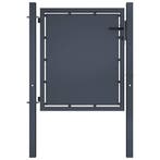 vidaXL Tuinpoort staal 100x75 cm antraciet, Tuin en Terras, Verzenden, Nieuw
