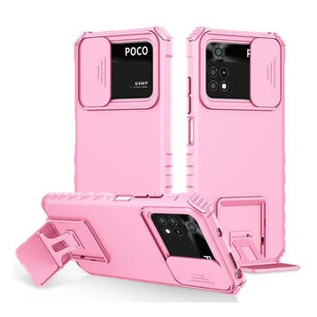 Xiaomi Poco M3 - Kickstand Hoesje met Camera Slide - Cover, Verzenden