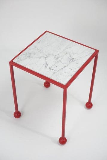DFlab Studio - Middentafel - Orbit - Staal, Carrara marmer -