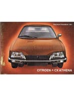 1981 CITROEN CX ATHENA INSTRUCTIEBOEKJE ZWEEDS