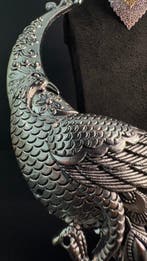 Ensemble romain Paon Impérial - argent antique – collier, Antiquités & Art