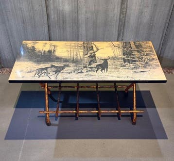 Table dappoint - Fer, Bois - Cerfs