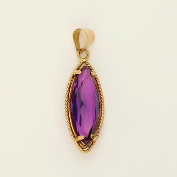 Pendentif - 18 carats Or jaune - 9.04ct. tw. Saphir