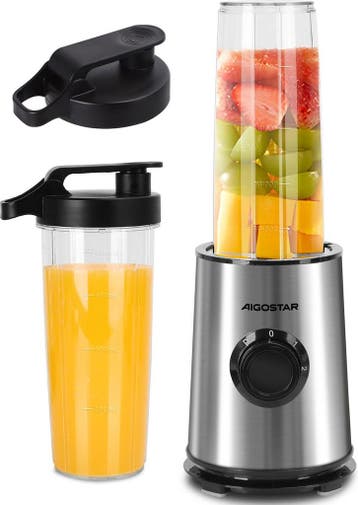 Blender - Smoothie Maker - 2 Drinkbekers - 800ml - Aigostar, Electroménager, Verzenden