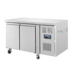U serie RVS vrieswerkbank 2-deurs op wielen | 282L | 1/1 GN, Verzenden