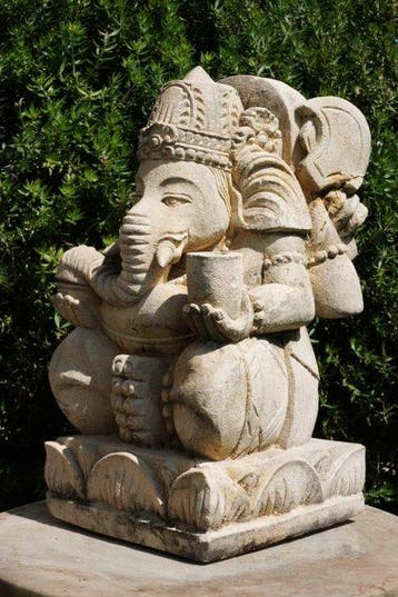 Statua di Ganesh in Pietra antica – Bali – - Beeld - Ganesha