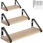 tectake 3 wandplanken Cowell - Industrieel licht hout, eiken, Verzenden, Nieuw