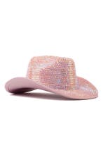 Cowboyhoed Lichtroze Strass Steentjes Roze Cowgirl Western H, Ophalen of Verzenden, Nieuw