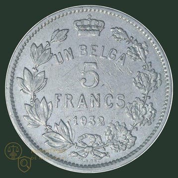 België. Albert I. 1, 2 & 4 Belga (Fr. & Vl.) 1930 & 1932, Postzegels en Munten