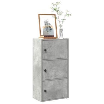 vidaXL Boekenkast 40x24x77 cm bewerkt hout betongrijs, Huis en Inrichting, Kasten | Boekenkasten, Verzenden, Nieuw