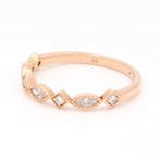 Ring - 18 karaat Roségoud Diamant (Natuurlijk), Nieuw