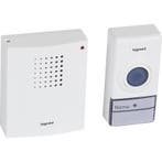 Legrand - draadloze bel - deurgong - 80Db - Ip44 - 50M - wit, Verzenden