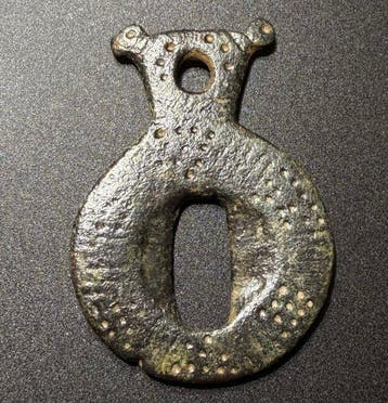 Byzantin Bronze Cadenas attrayant et ornementé, portable