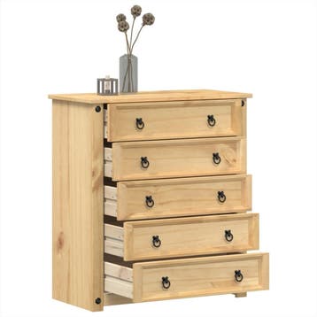 vidaXL Ladekast Corona 80x40x89 cm massief grenenhout, Verzenden