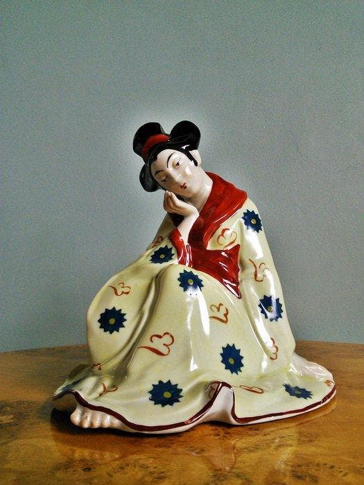 Capodimonte - Monogram SM - Lampe de table de chevet -, Antiquités & Art, Art | Objets design