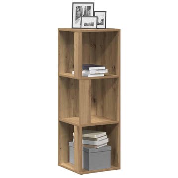 vidaXL Hoekkast 33x33x100 cm bewerkt hout artisanaal, Verzenden