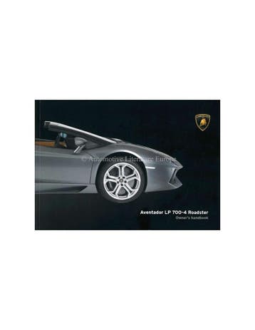 2014 LAMBORGHINI AVENTADOR LP 700-4 ROADSTER INSTRUCTIEBOE.., Ophalen of Verzenden